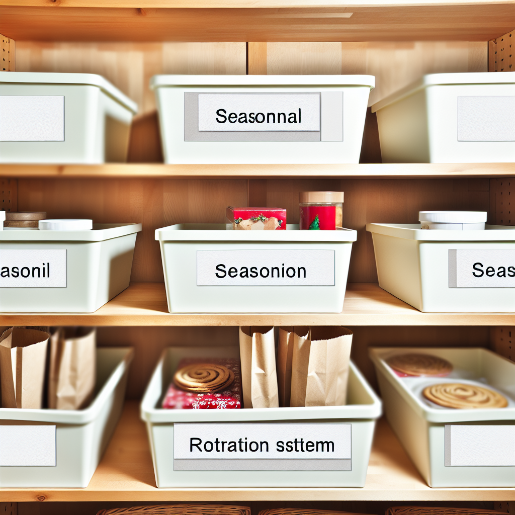 Seasonal pantry organization